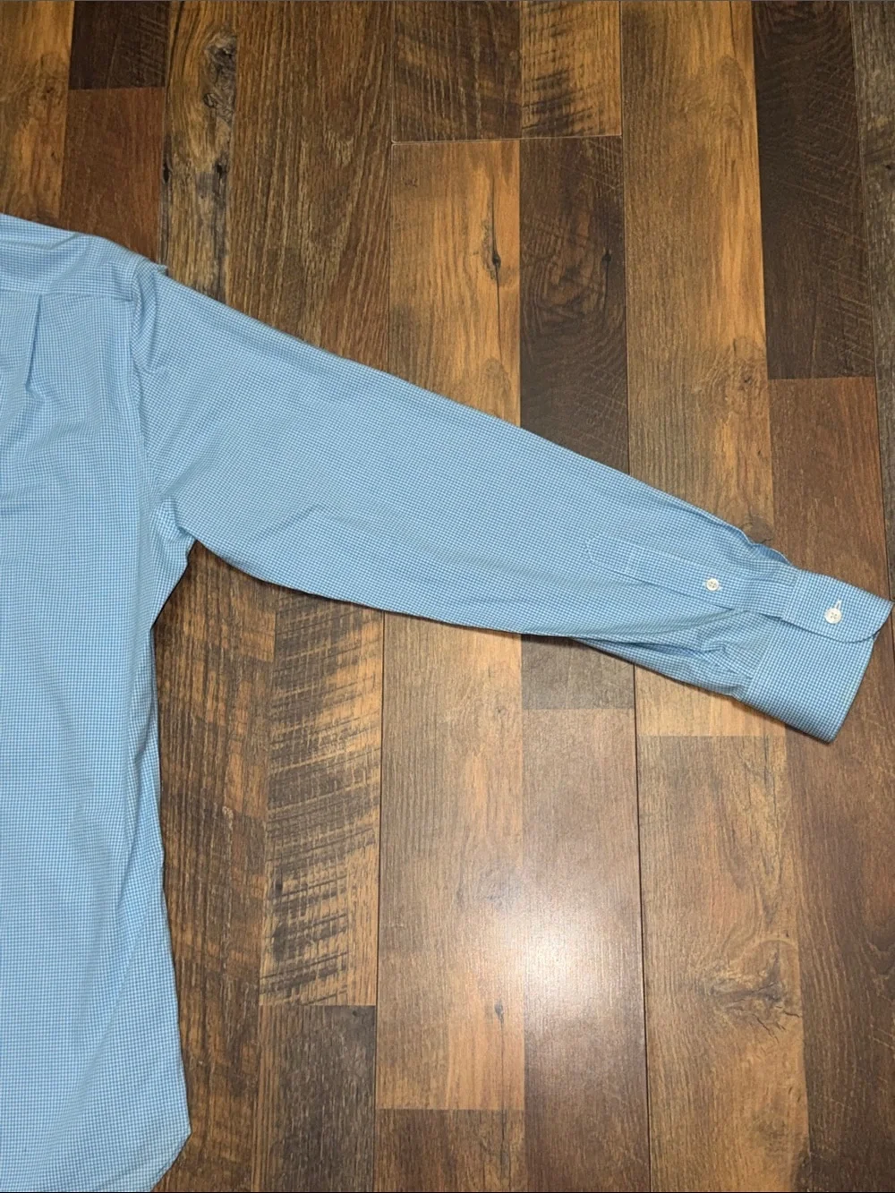 J.Crew Thompson Stretch Wrinkle Free Blue Gingham Dress Shirt XL 17-17.5